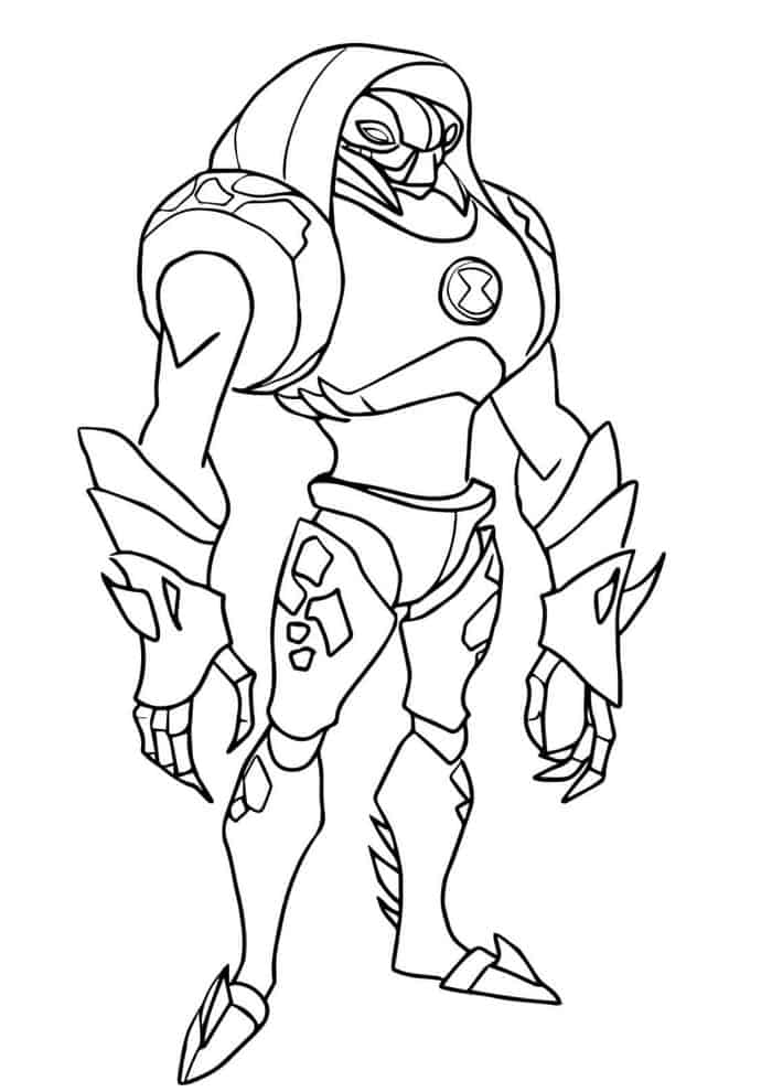 Ben 10 Omniverse Ripjaws Coloring Pages