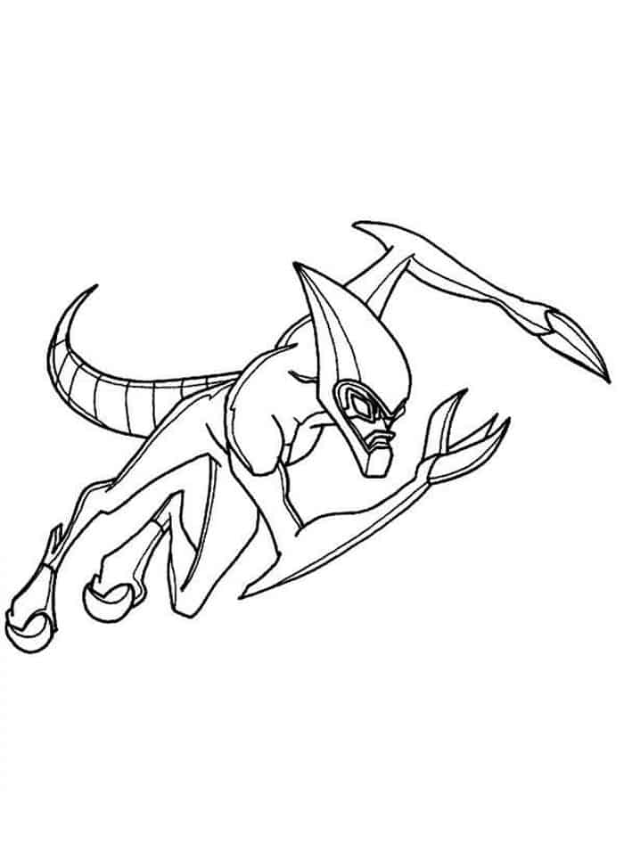 Ben 10 Speed Coloring Pages