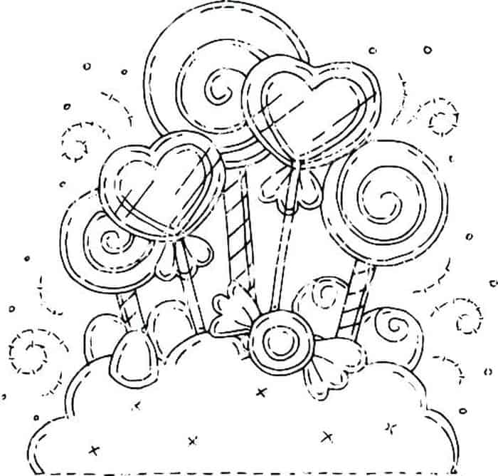 Candy Heart Coloring Pages