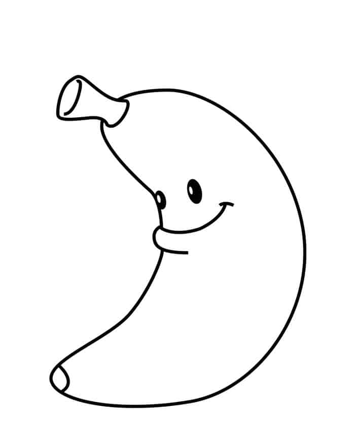Chibi Banana Coloring Pages