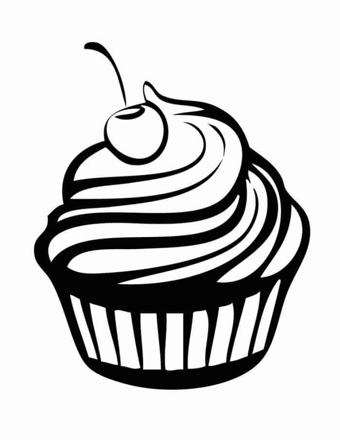 Chibi Cupcake Coloring Pages