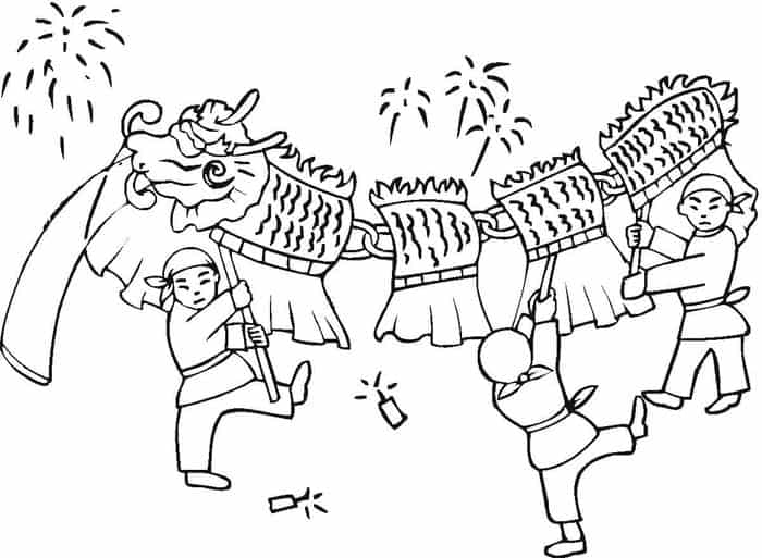 Chinese New Year Dragon Coloring Pages To Print