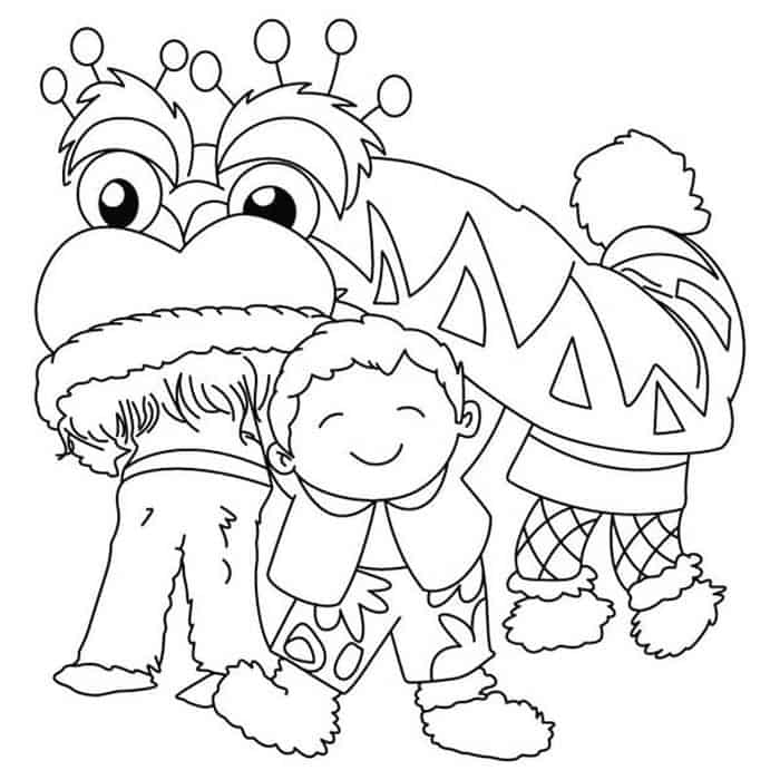 Chinese New Year Dragon Coloring Pages