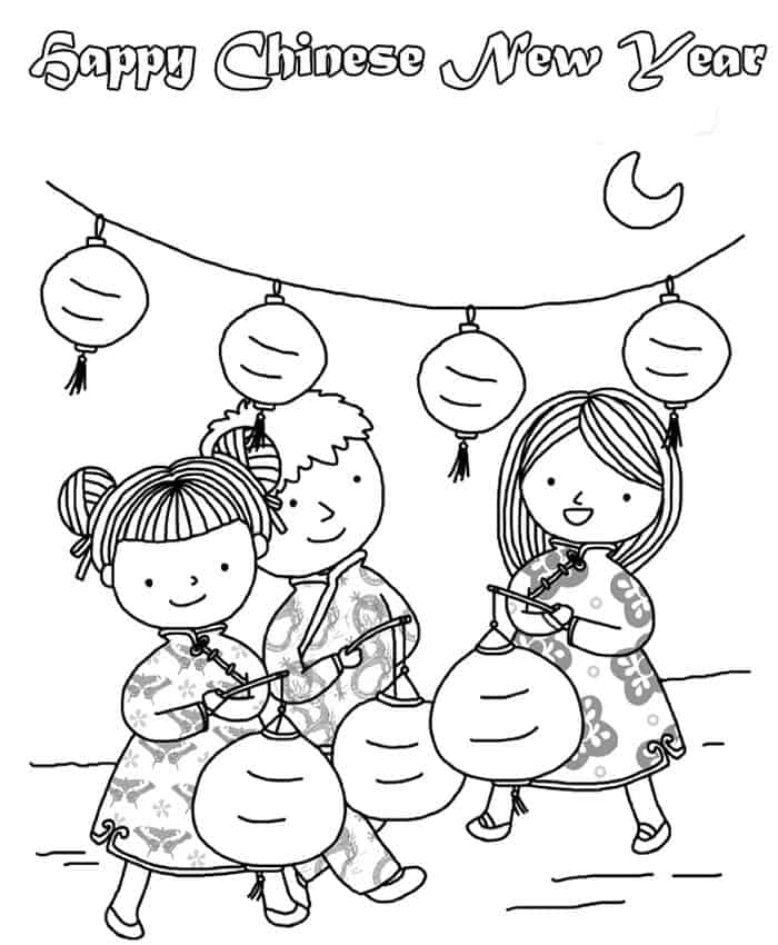 Chinese New Year Printable Coloring Pages
