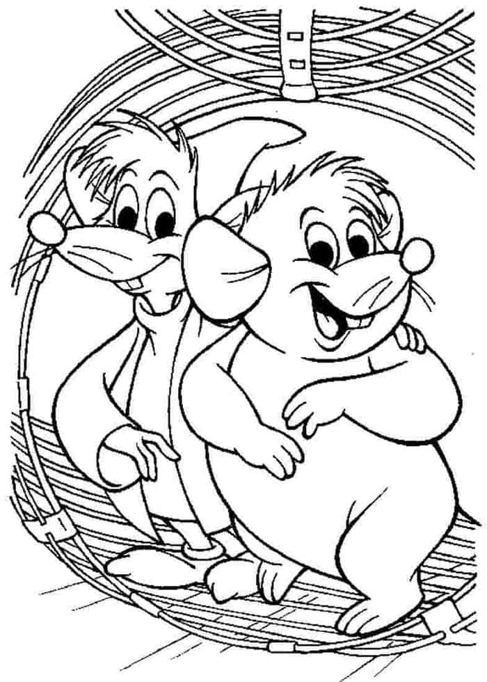 Cinderella Mice Coloring Pages