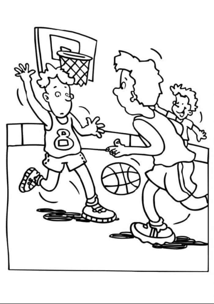 College Basketball Coloring Pages
