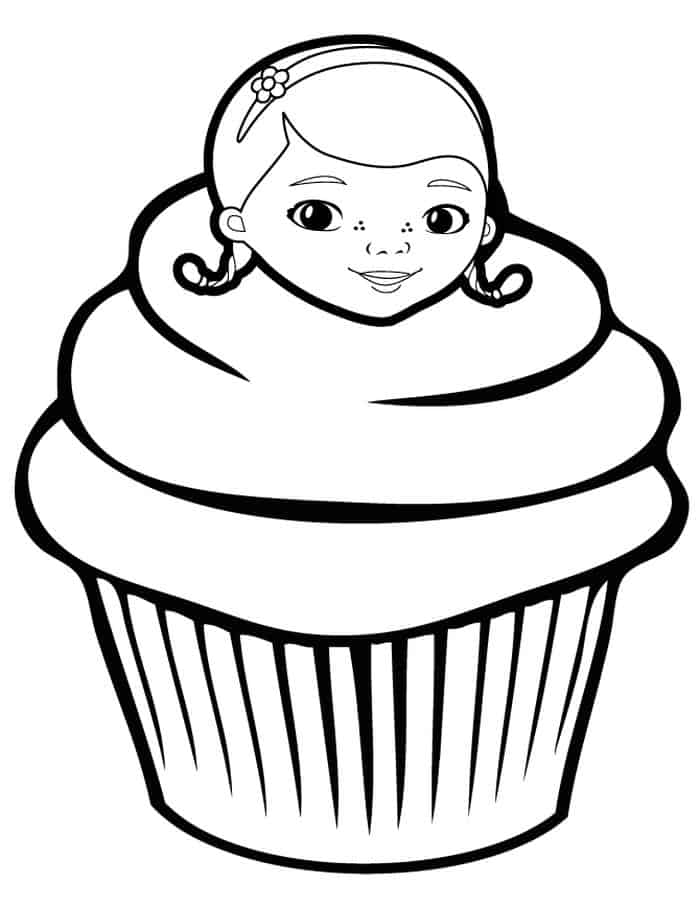 Coloring Book Pages Cupcake Princess