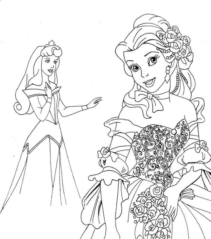Coloring Book Pages Disney Princess