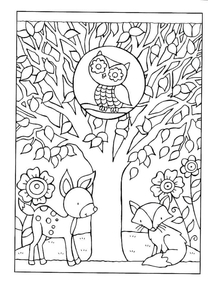 Coloring Pages Fall Leaves