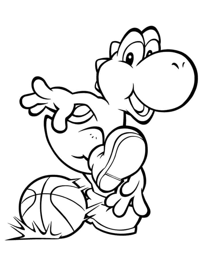 Coloring Pages For Kids Basketball
