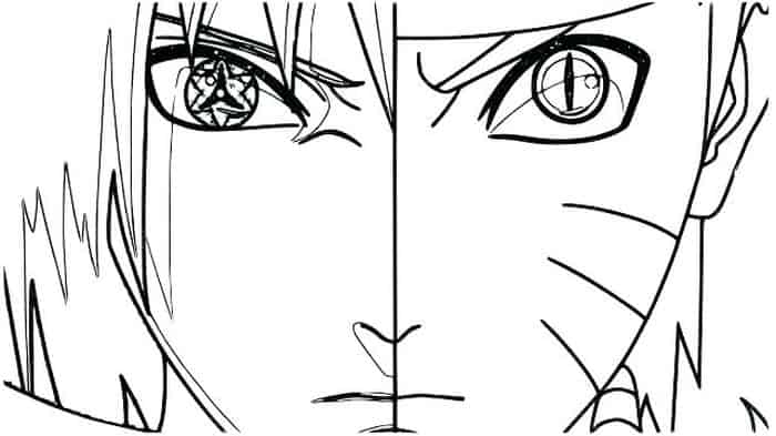 Coloring Pages Naruto Vs Sasuke