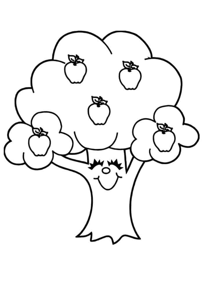 Coloring Pages Of Apple Trees