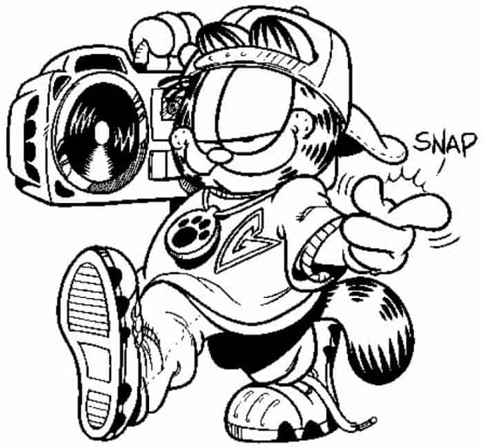 Coloring Pages Of Garfield Being Cut 1