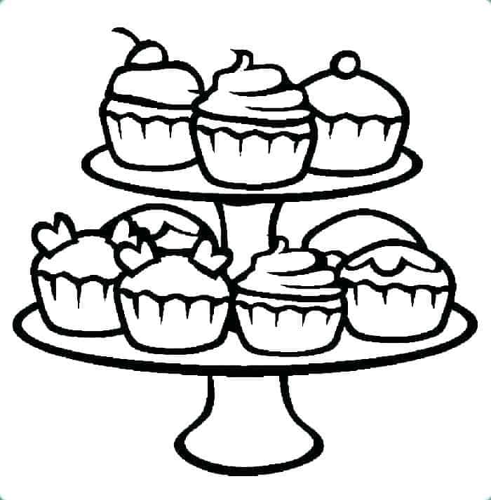 Cupcake Coloring Pages