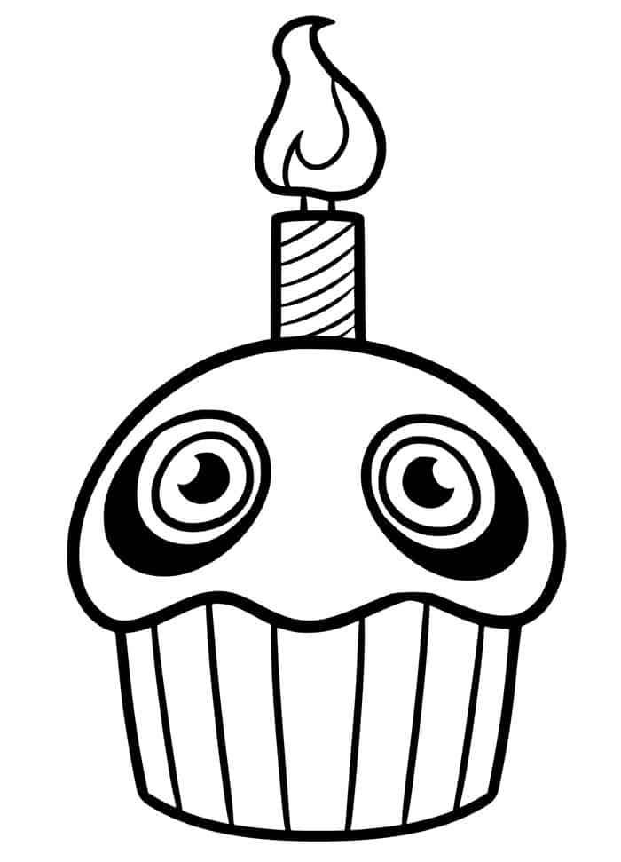 Cupcake Five Nights At Freddys House Coloring Pages