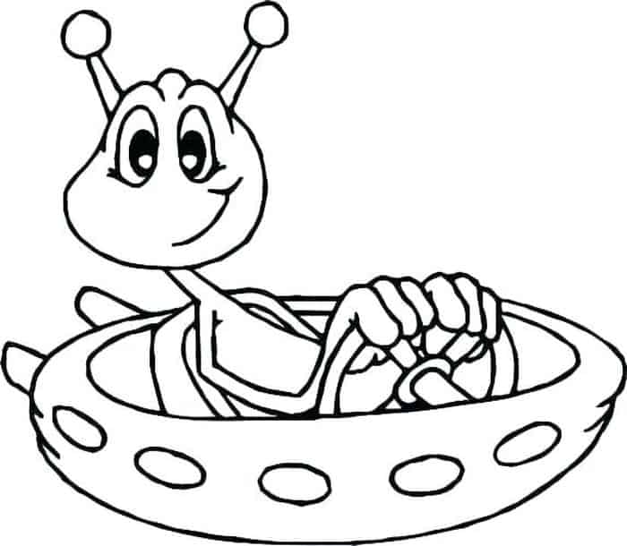 Cute Alien Coloring Pages