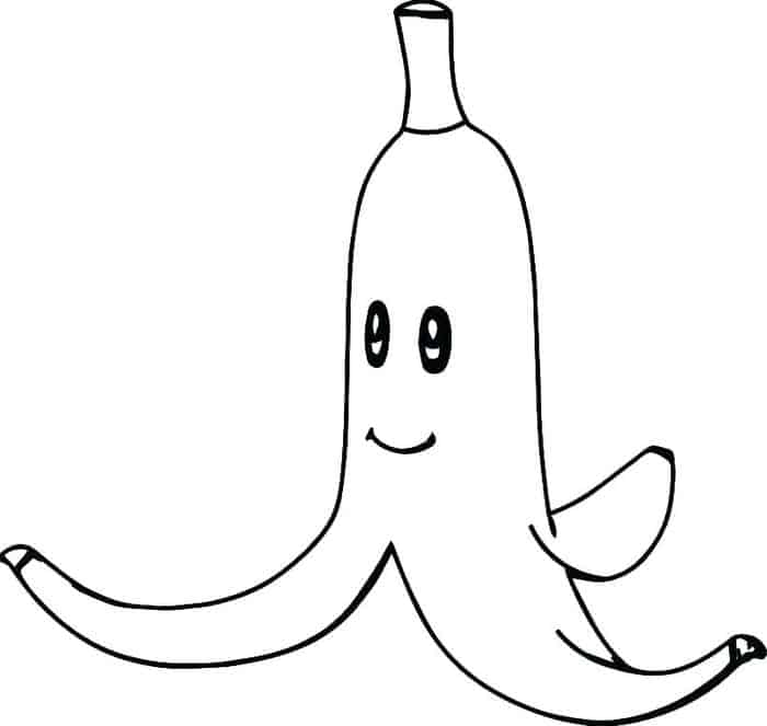 Cute Banana Coloring Pages