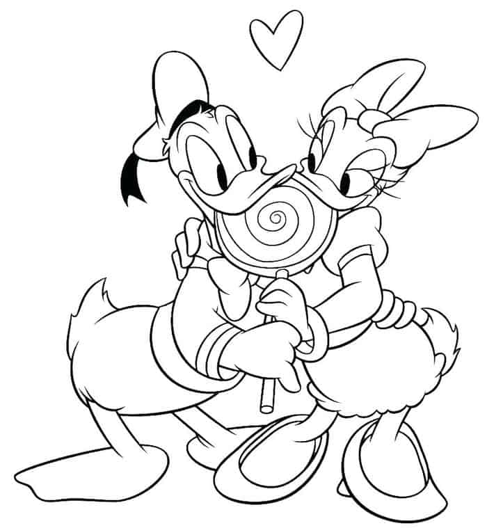 Daisy And Donald Duck Coloring Pages