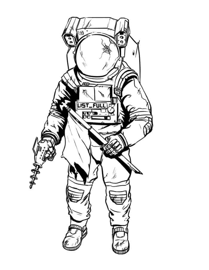 Detailed Astronaut Coloring Pages
