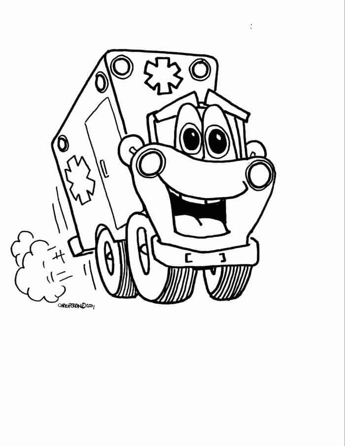 Deviantart Ambulance Coloring Pages