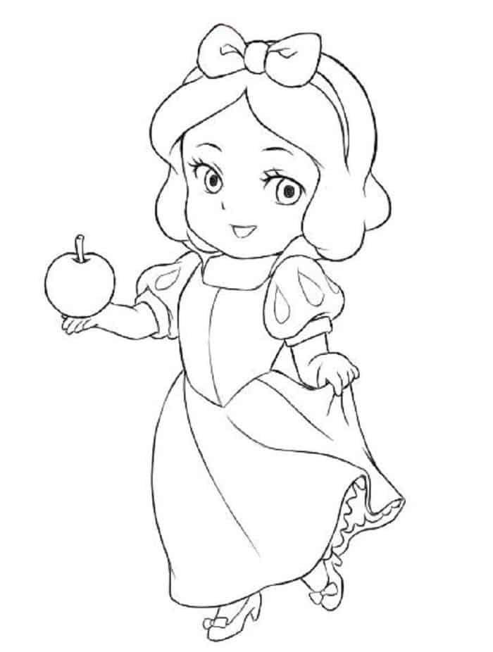 Disney Princess Chibi Coloring Pages