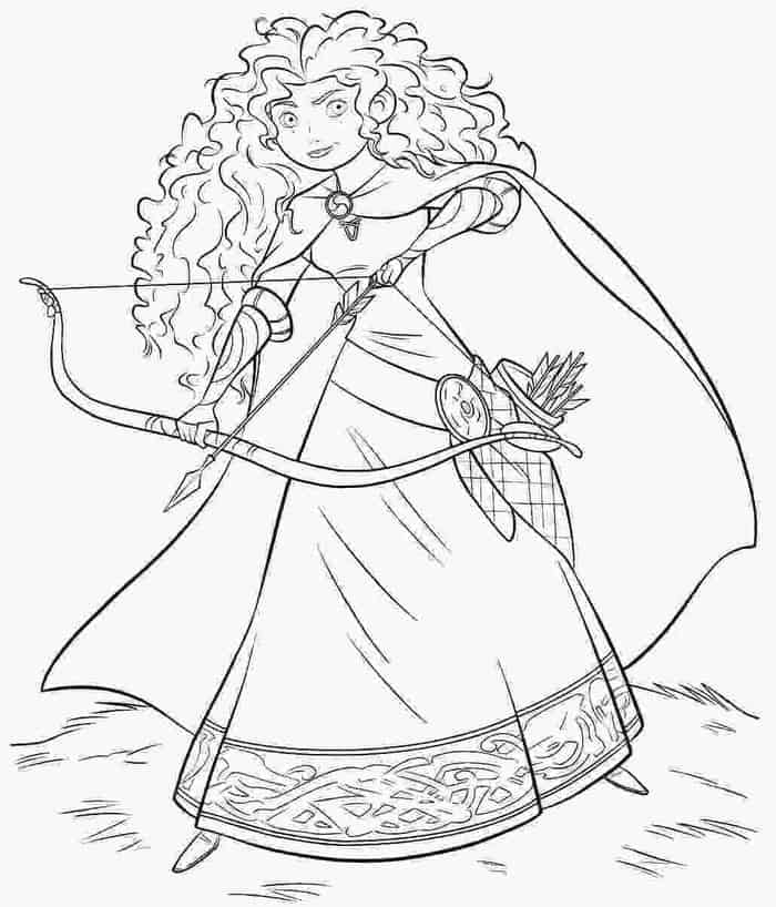 Disney Princess Coloring Pages Brave