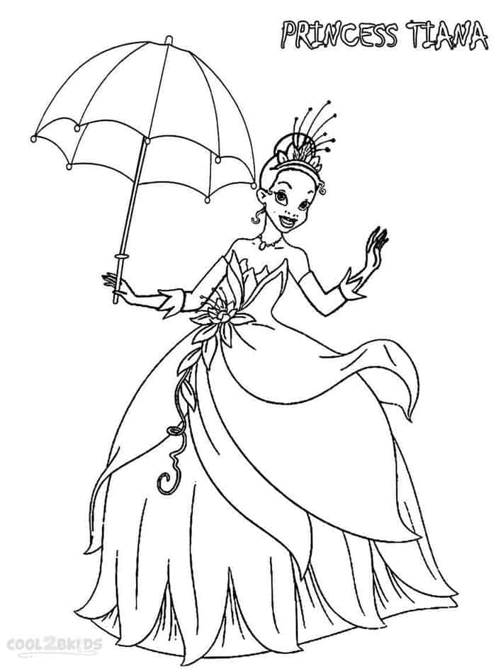 Disney Princess Coloring Pages Tiana