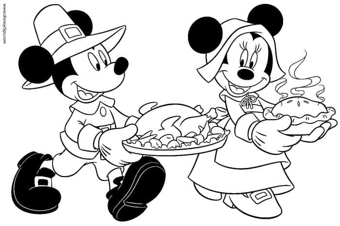 Disney Thanksgiving Coloring Pages