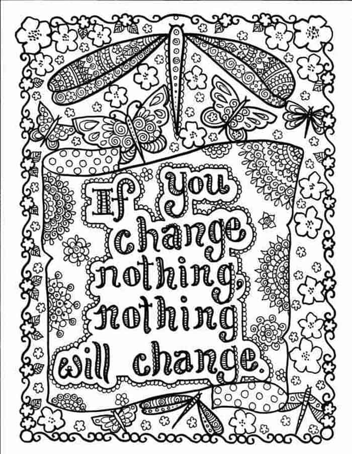 Enter At Your Own Risk Quote Coloring Pages For Teens