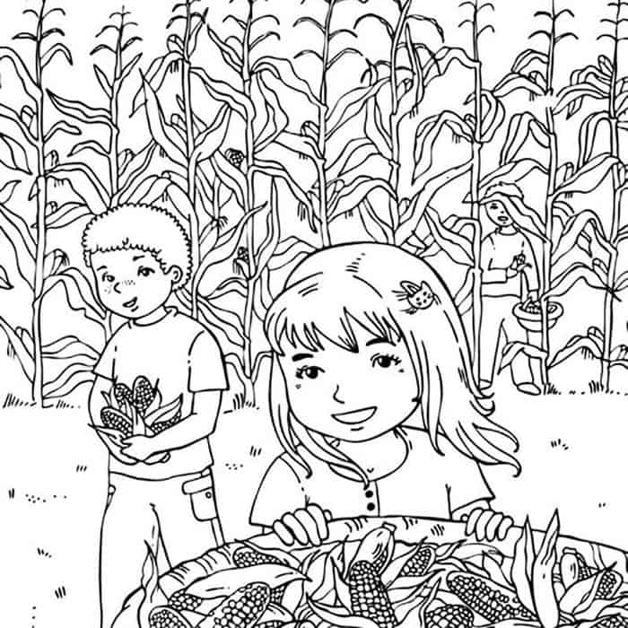 Fall Harvest Coloring Pages