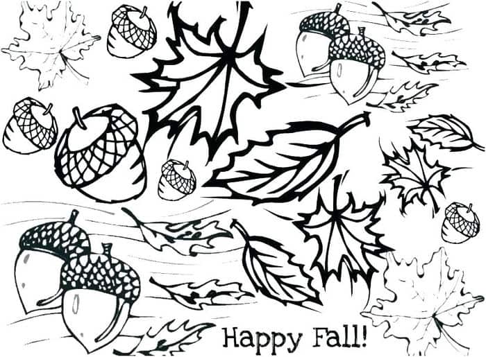 Fall Leaves Coloring Pages