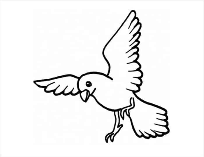Flying Bird Coloring Pages