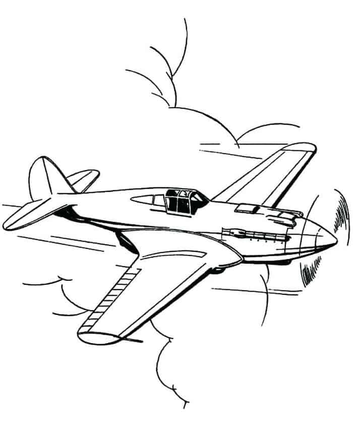 Free Airplane Coloring Pages