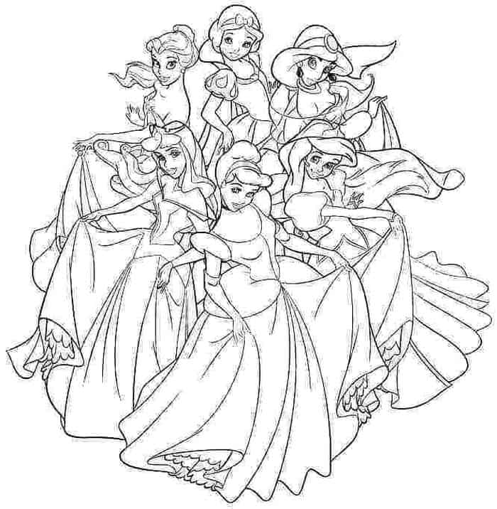 Free Disney Princess Coloring Pages 1