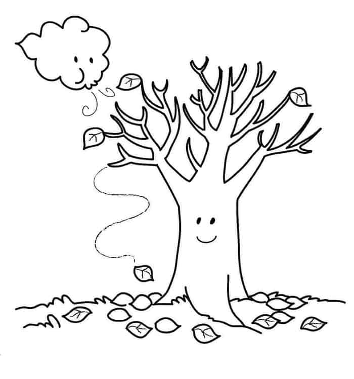 Free Fall Coloring Pages Preschool