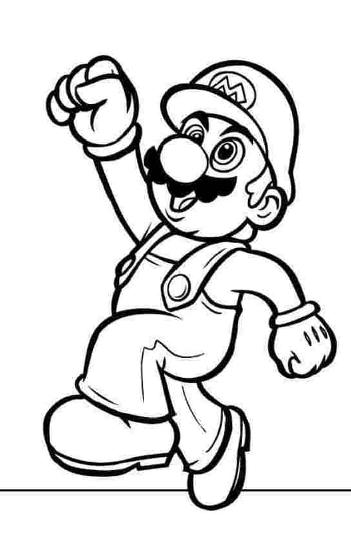 Free Mario Coloring Pages