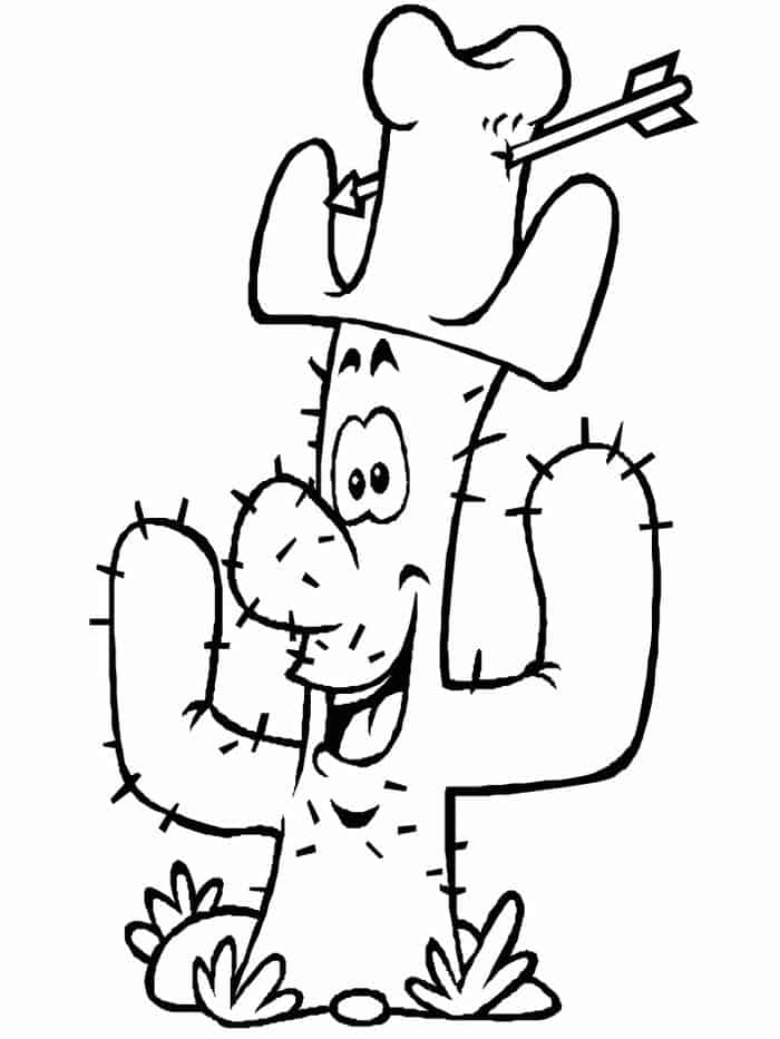 Free Printable Cute Cactus Coloring Pages
