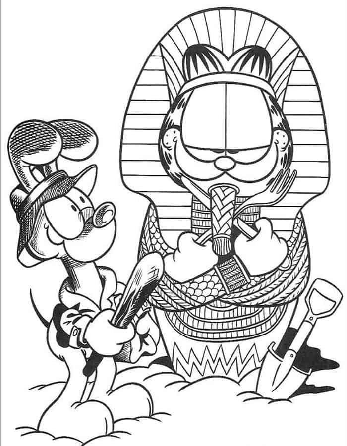 Free Printable Garfield Coloring Pages 1