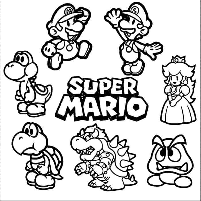Free Super Mario Coloring Pages