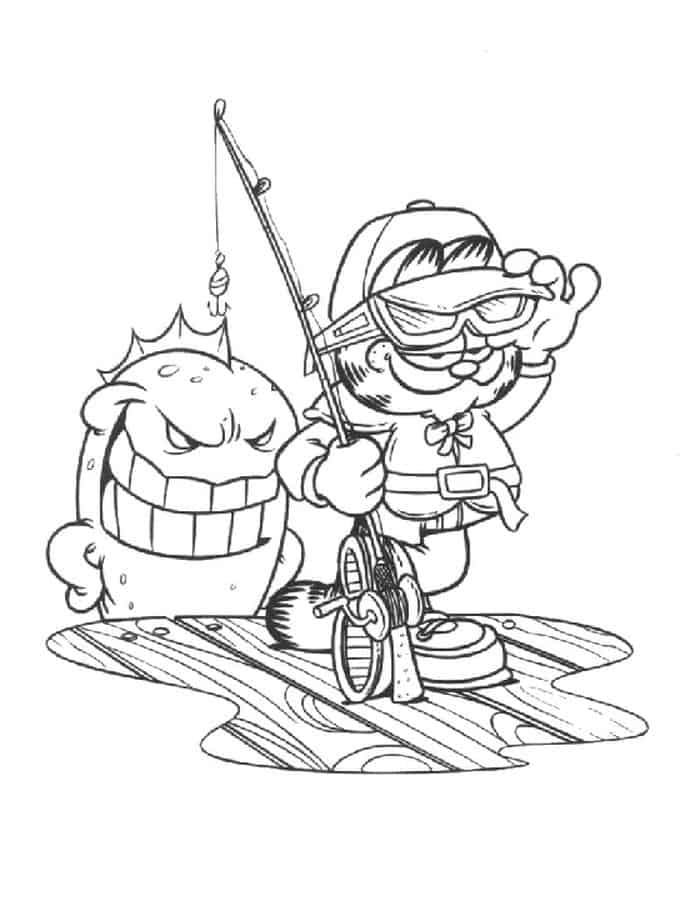 Fun Free Printable Garfield Coloring Pages 1