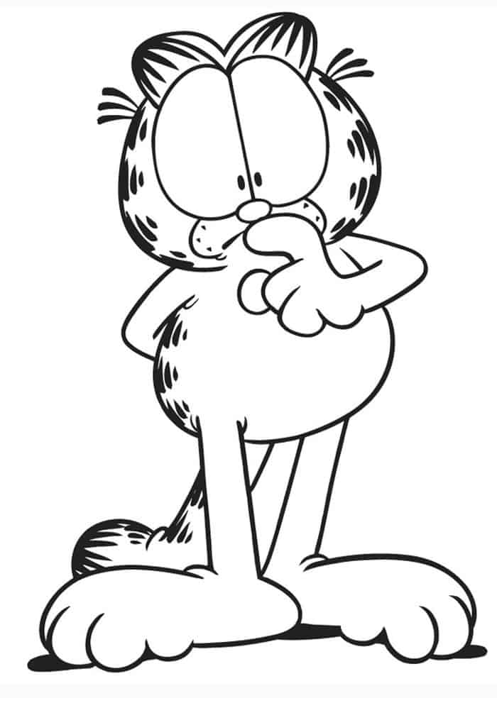 Garfield Coloring Pages For Kids To Print Out 1