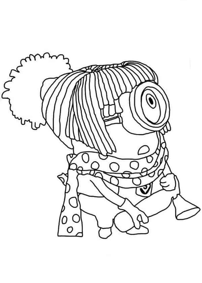 Girl Minion Coloring Pages