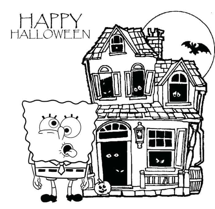 Halloween Spongebob Coloring Pages