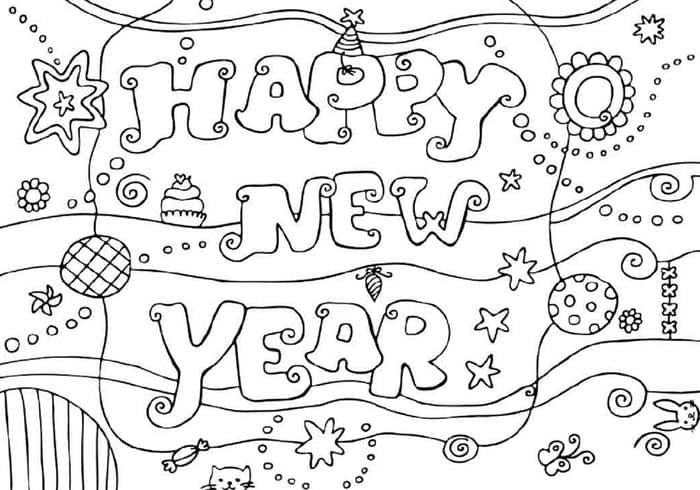 Happy Chinese New Year Coloring Pages