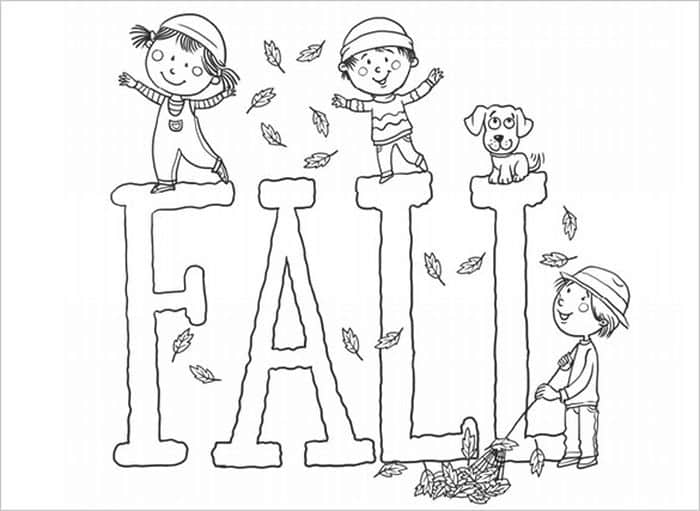 Happy Fall Coloring Pages