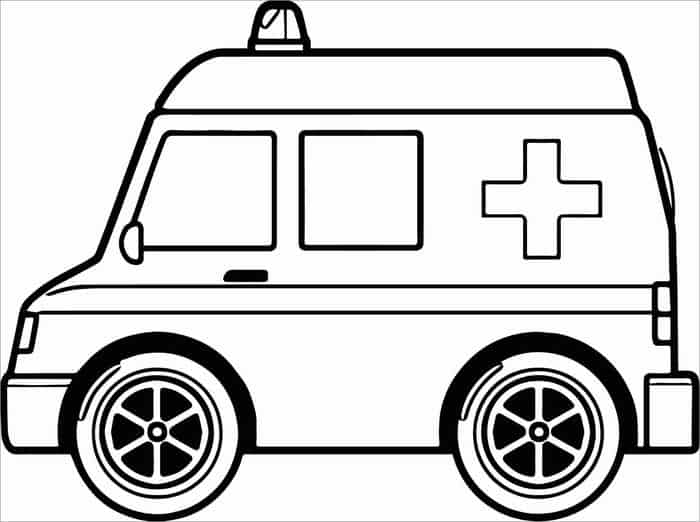Hatzala Ambulance Coloring Pages