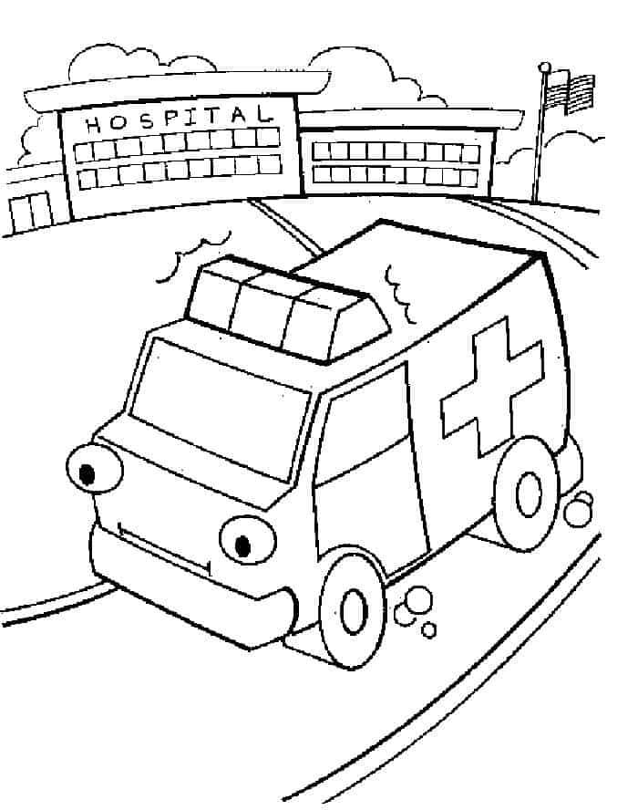 Hatzolah Ambulance Coloring Pages