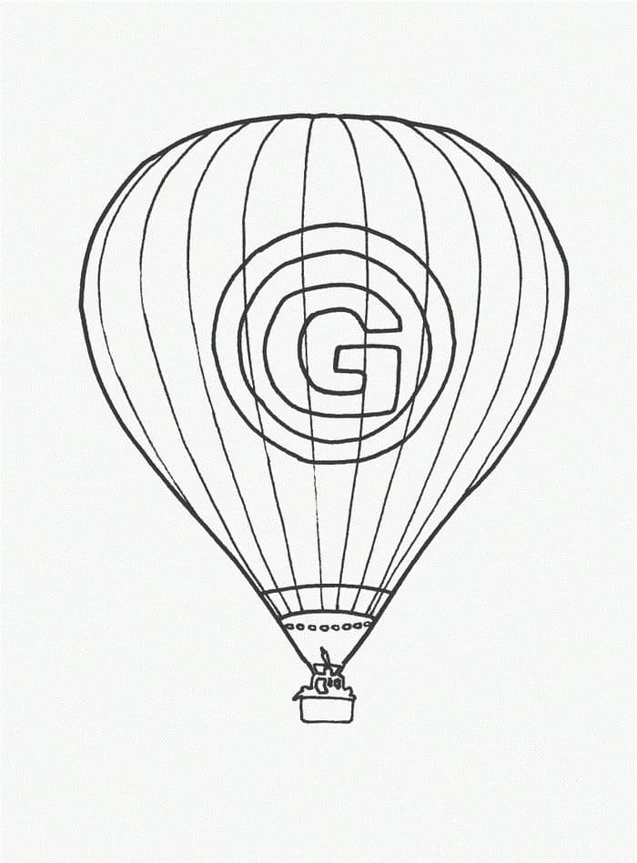 Hot Air Balloon Adult Coloring Pages
