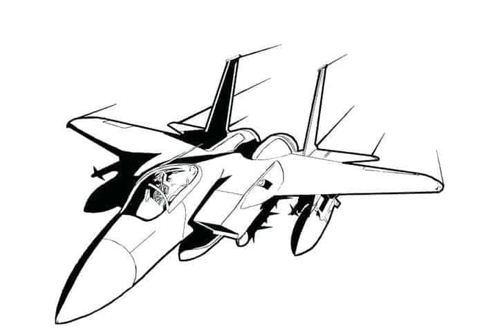 Jet Airplane Coloring Pages