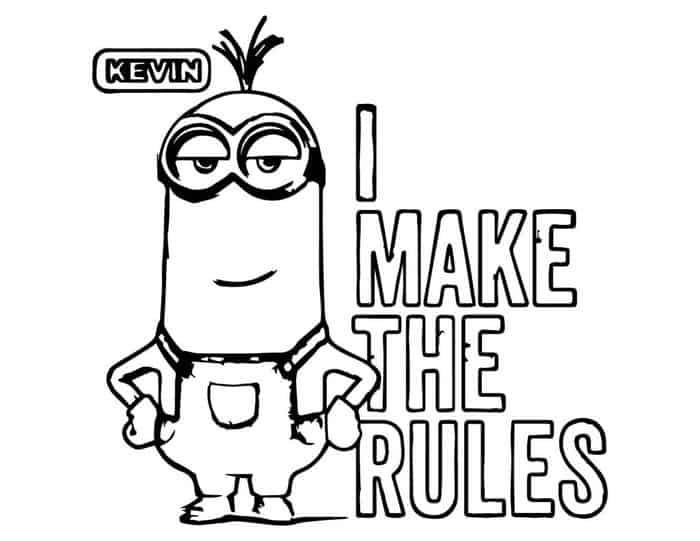Kevin Minion Coloring Pages